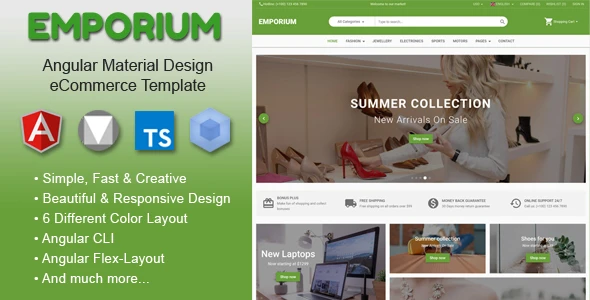 Emporium – Angular 20 Material Design eCommerce Template