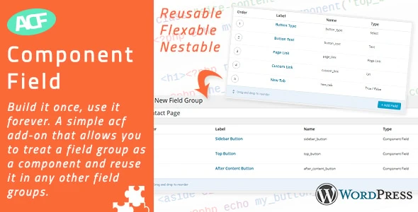 Advanced Custom Fields – Component Field Addon